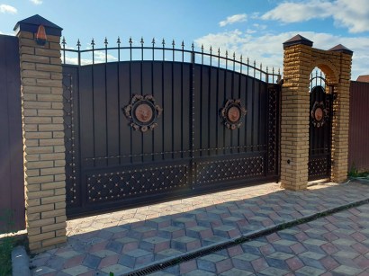 Кованые ворота откатные Арт.ВХКО-39 фото 1
