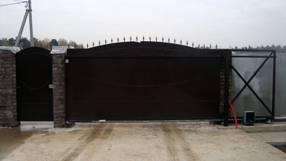 Кованые ворота откатные Арт.ВХКО-47 фото 1