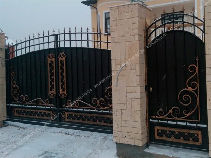 Кованые ворота откатные Арт.ВХКО-15