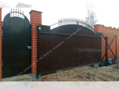 Кованые ворота откатные Арт.ВХКО-21 купить в Москве