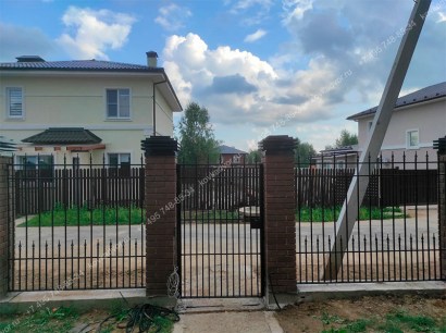 Кованые ворота откатные Арт.ВХКО-37 купить в Москве