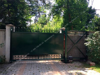 Кованые ворота откатные Арт.ВХКО-43 купить в Москве