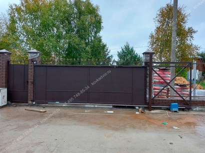 Кованые ворота откатные Арт.ВХКО-67 купить в Москве
