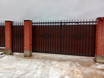 Кованые ворота откатные Арт.ВХКО-04 фото 1