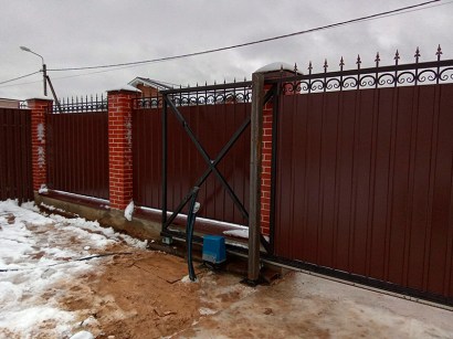 Кованые ворота откатные Арт.ВХКО-04 фото 4