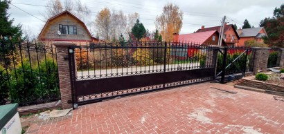 Кованые ворота откатные Арт.ВХКО-17 фото 4
