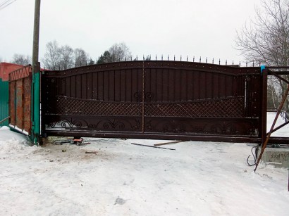 Кованые ворота откатные Арт.ВХКО-19 фото 4