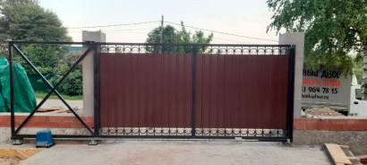 Кованые ворота откатные Арт.ВХКО-28 фото 1