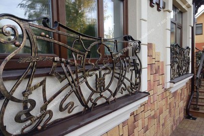Кованые перила на балкон заказать в москве фотография 