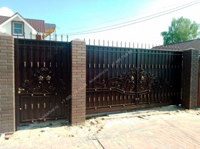 Кованые ворота откатные Арт.ВГКО-34