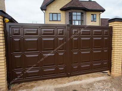 Кованые распашные ворота с калиткой эскиз купить в Москве